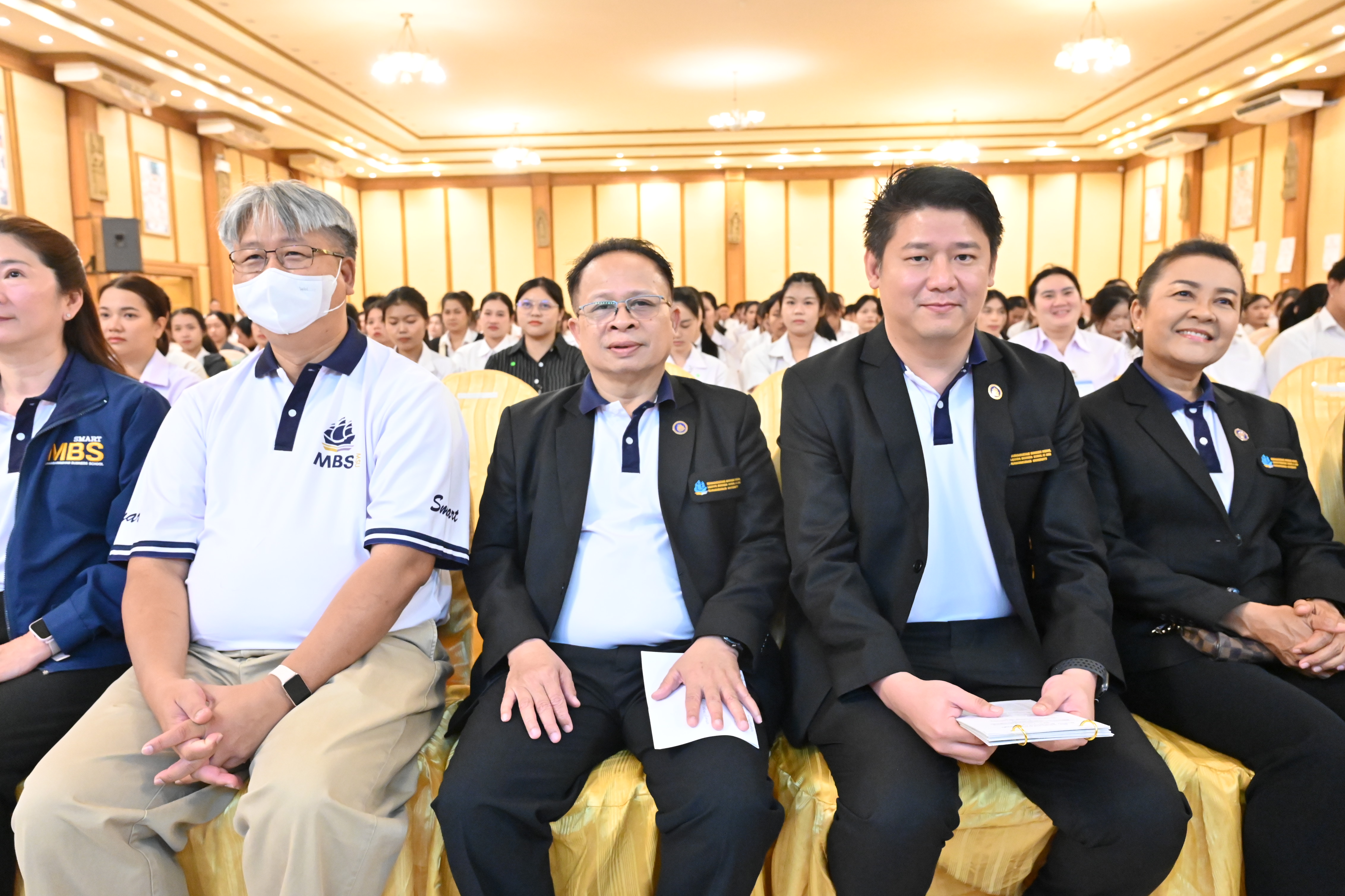 ภาพบรรยากาศการฝึกซ้อมงานรับพระราชทานปริญญาบัตร มหาวิทยาลัยมหาสารคาม ประจำปีการศึกษา 2567 (การฝึกซ้อมย่อยระดับคณะวันแรก) 
