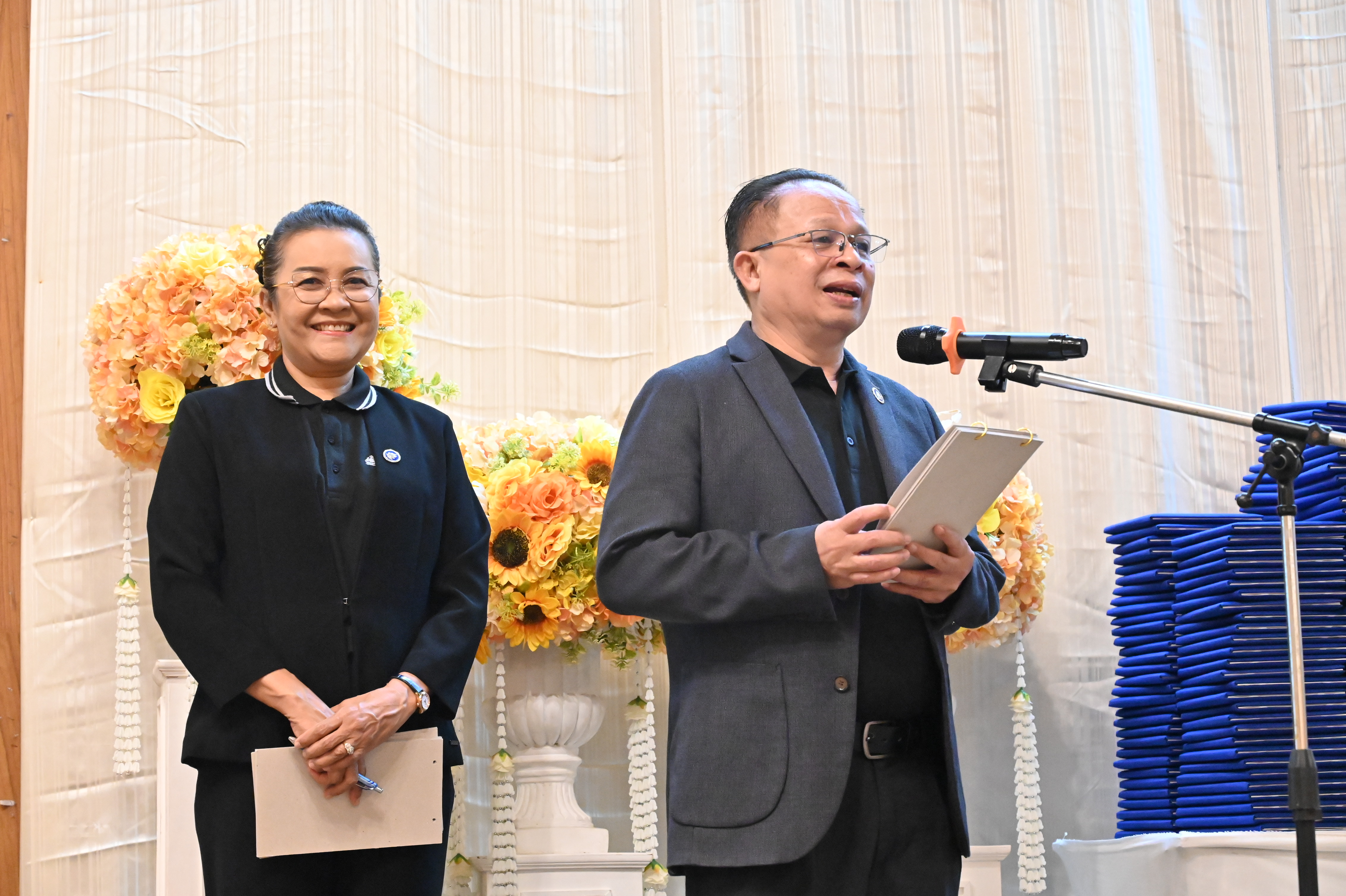 ภาพบรรยากาศการฝึกซ้อมงานรับพระราชทานปริญญาบัตร มหาวิทยาลัยมหาสารคาม ประจำปีการศึกษา 2567(การฝึกซ้อมย่อยระดับคณะวันที่สอง) 